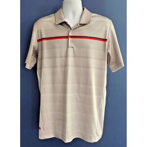 Adidas Shirt Mens Medium Gray Gradient Golf Polo Performance Pure Motion CoolMax